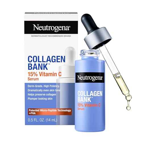 Amazon.com: Neutrogena Collagen Bank 15% Vitamin C Face Serum, Vitamin C Serum for Face Helps Build Collagen for Glowing, Plumper Looking Skin, Uneven Skin Tone Treatment, Fragrance Free, 0.5 Fl. Oz : Beauty & Personal Care