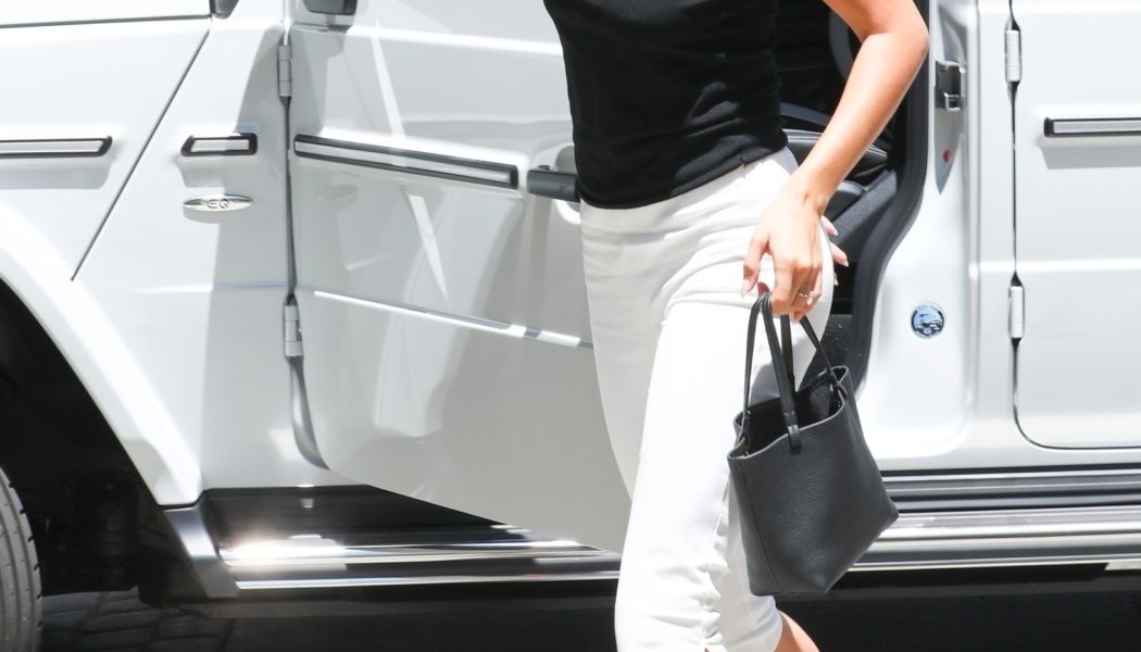 Hailey Bieber Wore Vintage Tom Ford Gucci Sandals With the Summer Pant Trend I See Sticking Around Through Fall