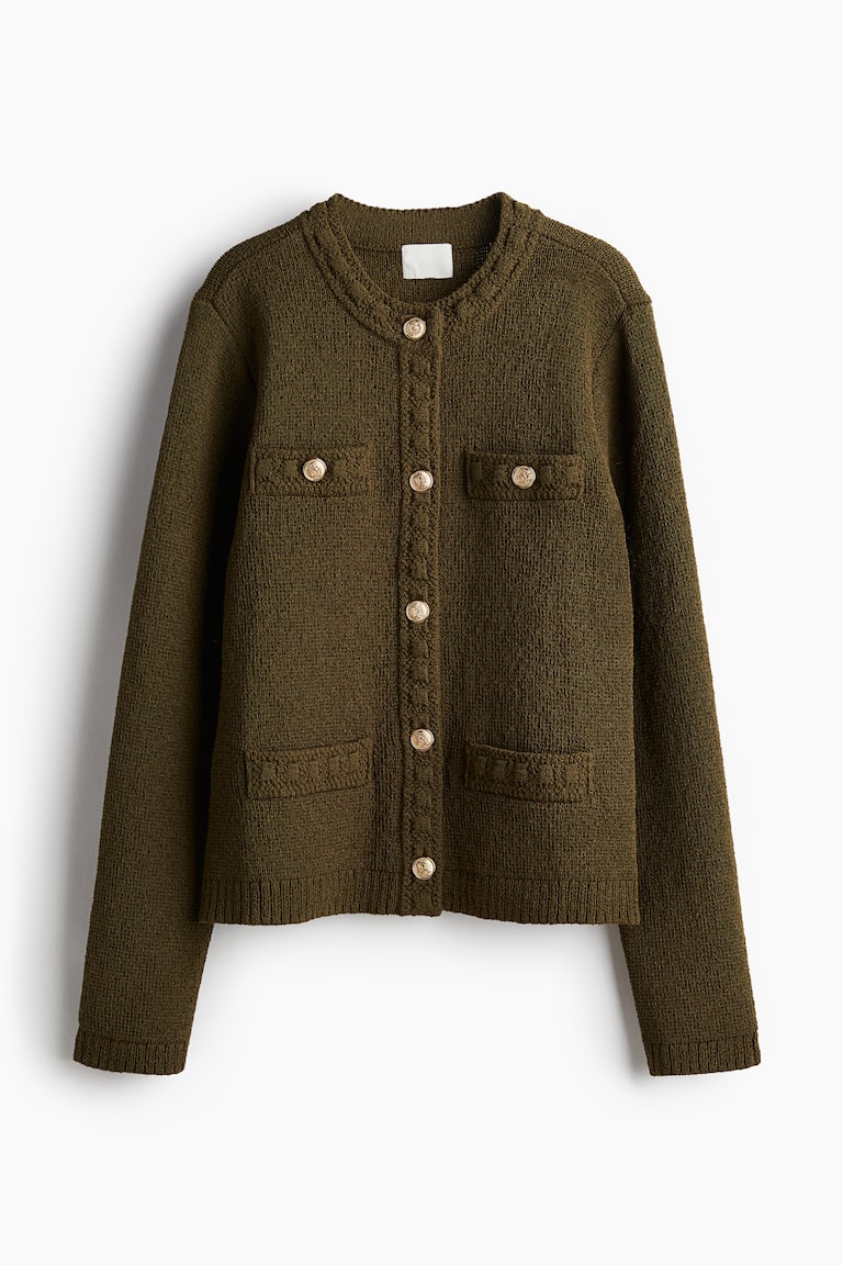 Textured-Knit Cardigan