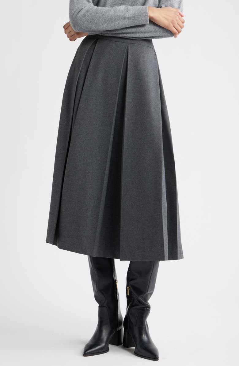 Pleated Midi Skirt