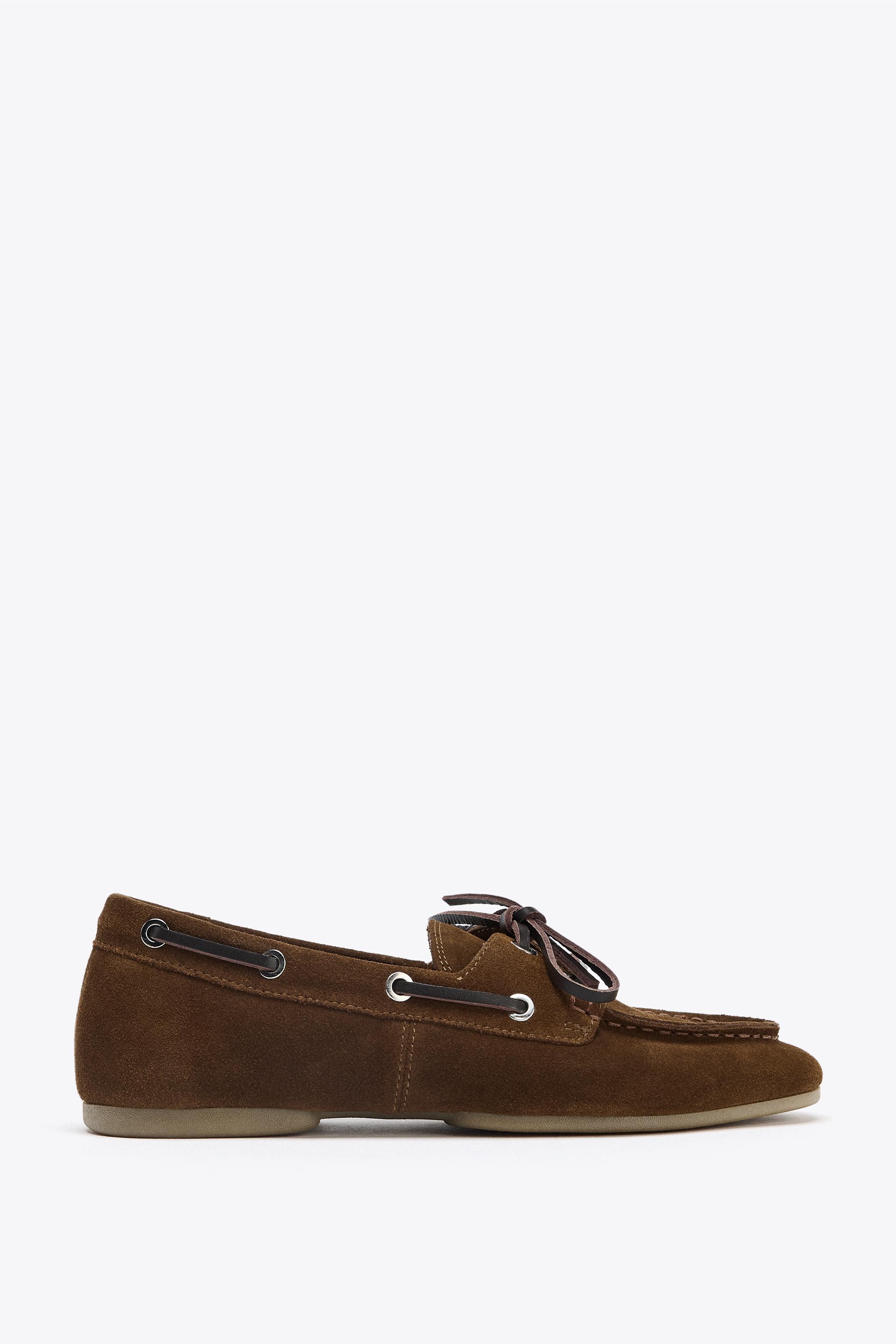Suede Topstitched Loafers