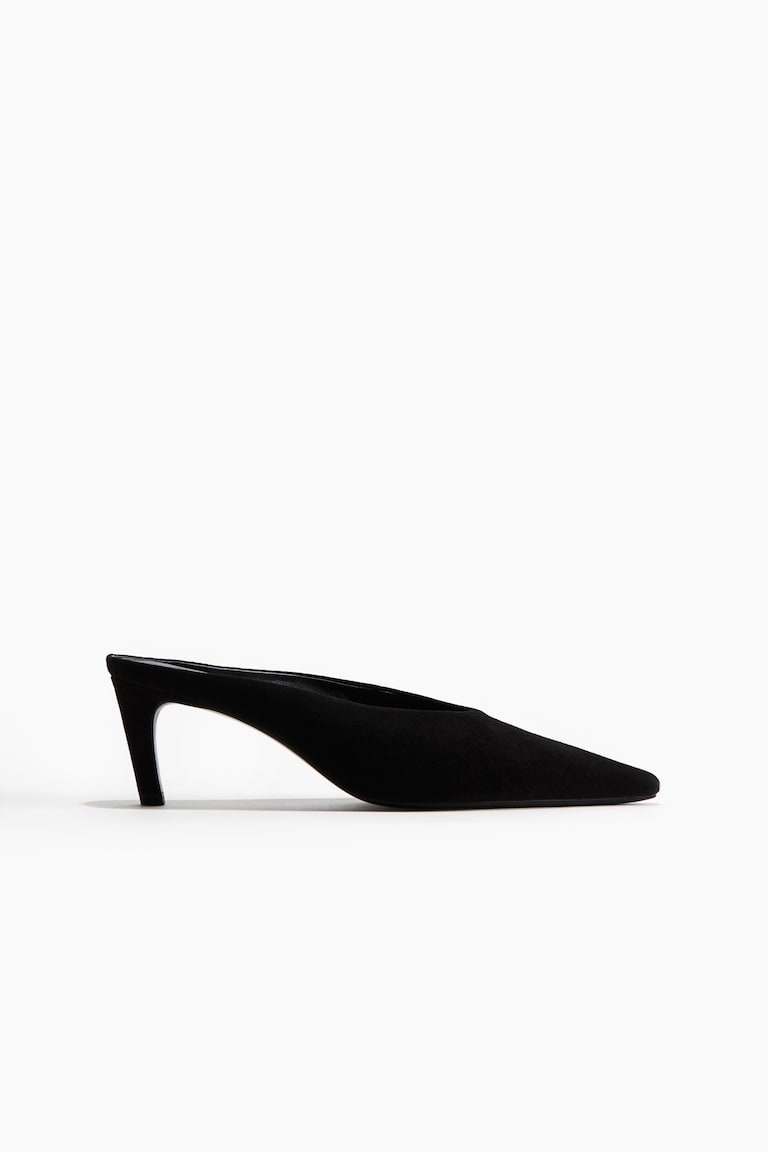 Pointed Suede Mules