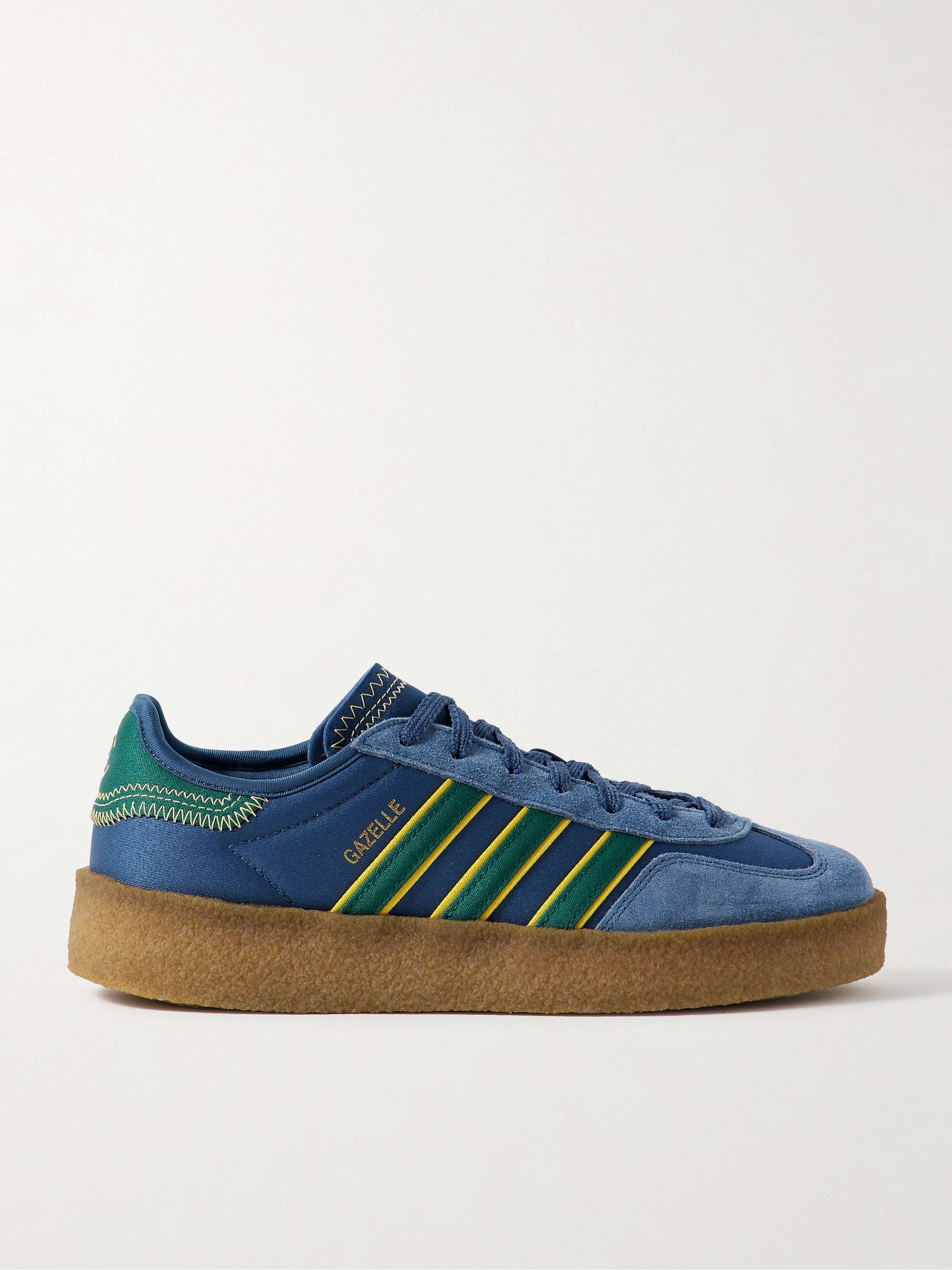 + Clot Gazelle Suede-Trimmed Scuba Sneakers