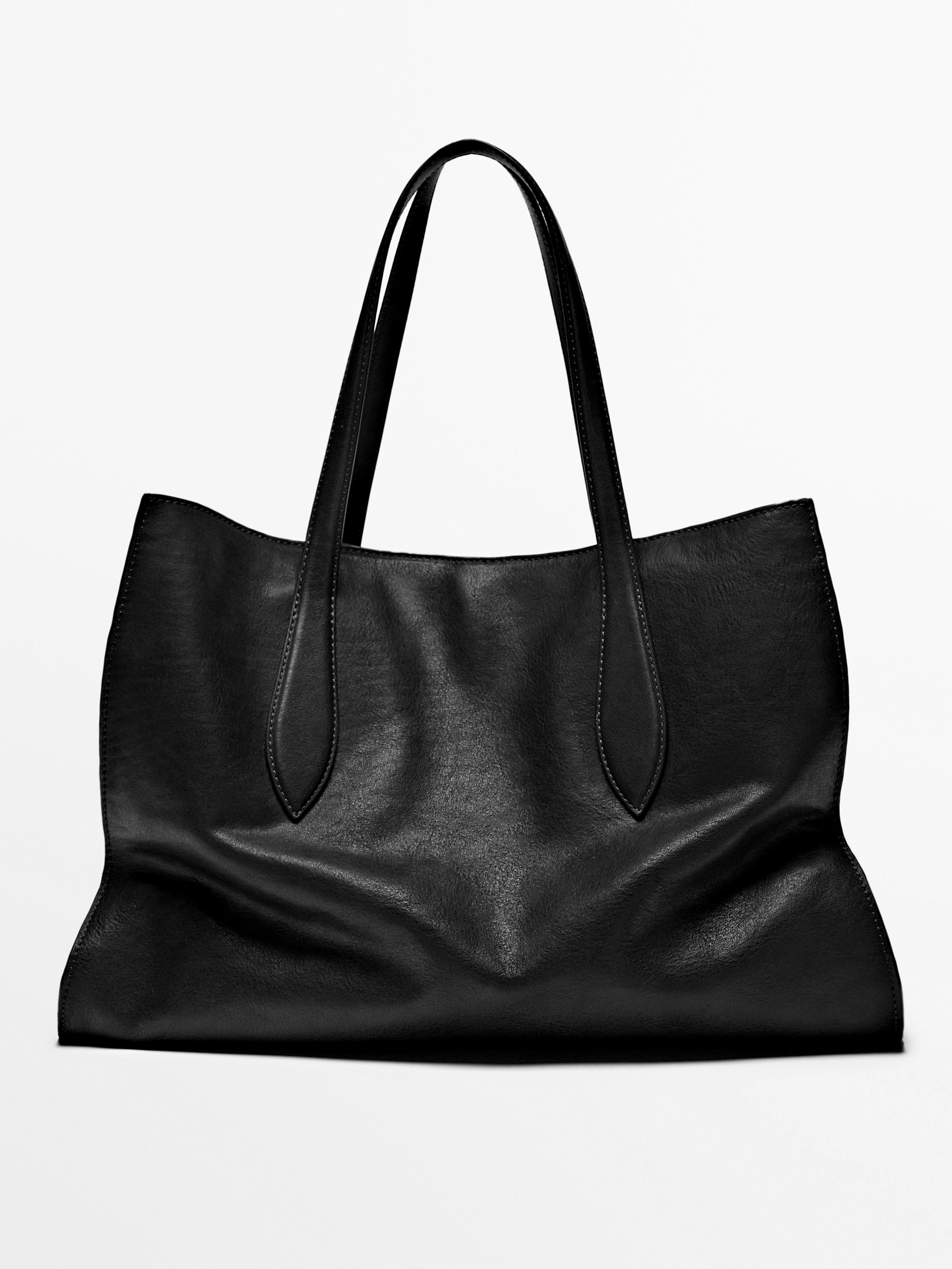 Nappa Leather Maxi Tote Bag