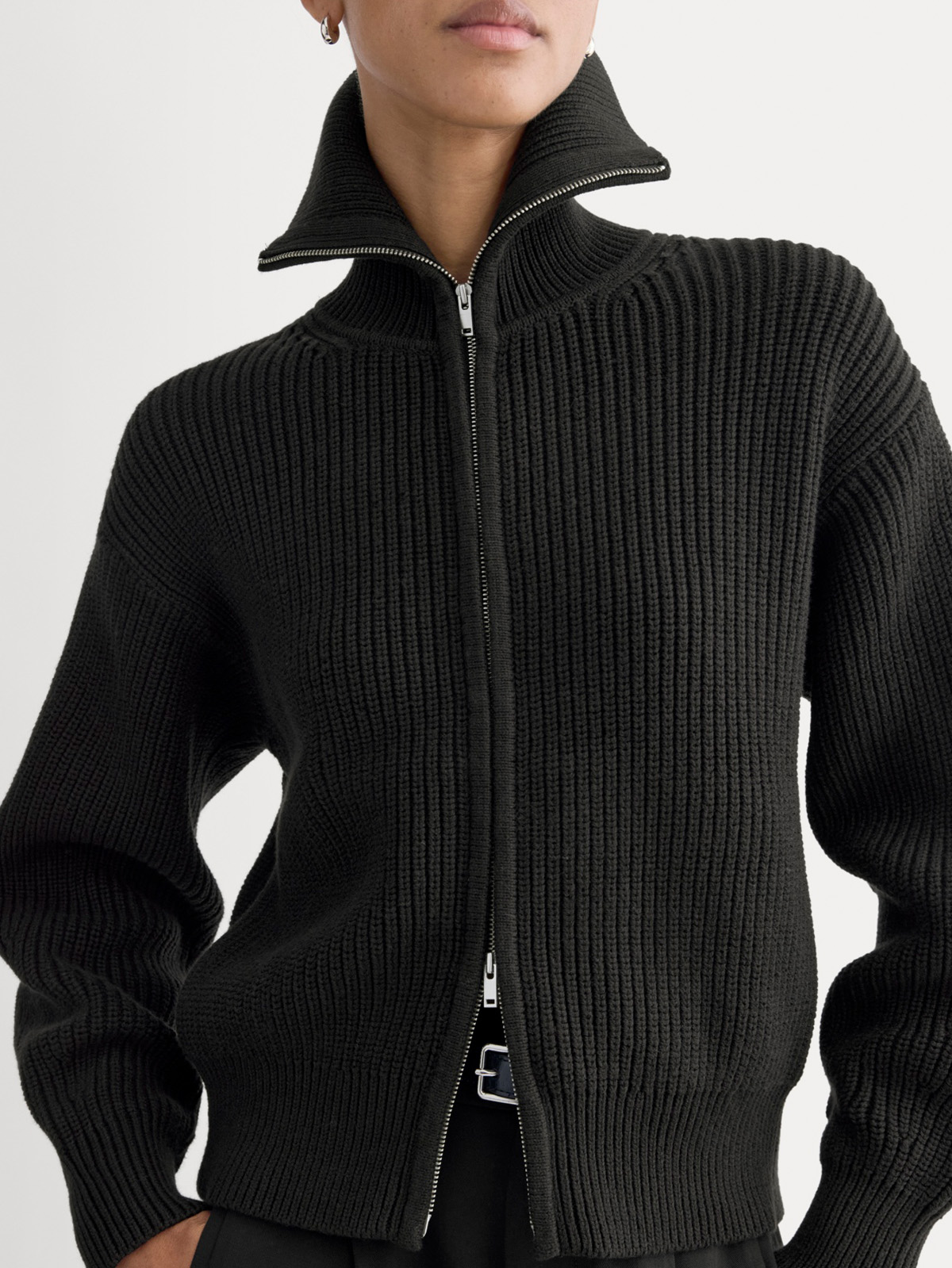 Everlane, The Full-Zip Sweater in Everyday Cotton