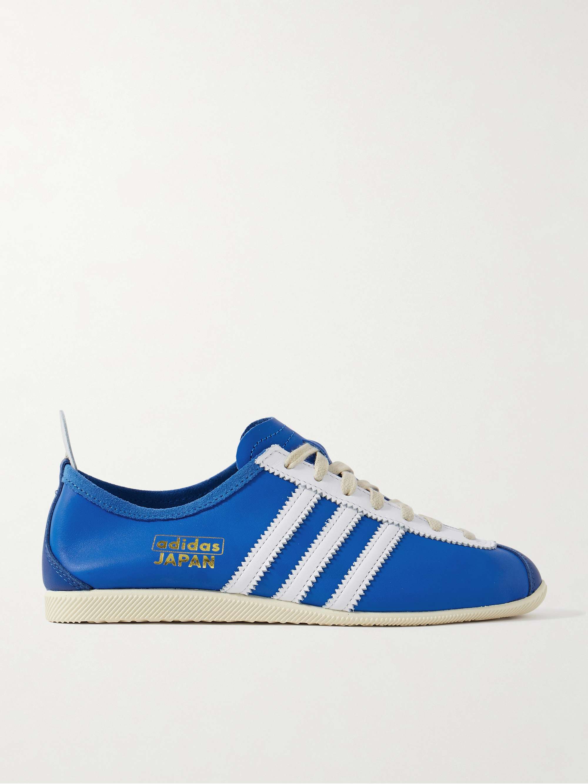 Japan Suede-Trimmed Leather Sneakers