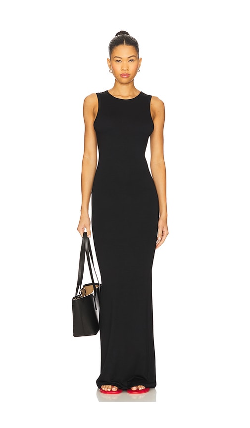 Sleeveless Crewneck Soft Jersey Maxi Dress