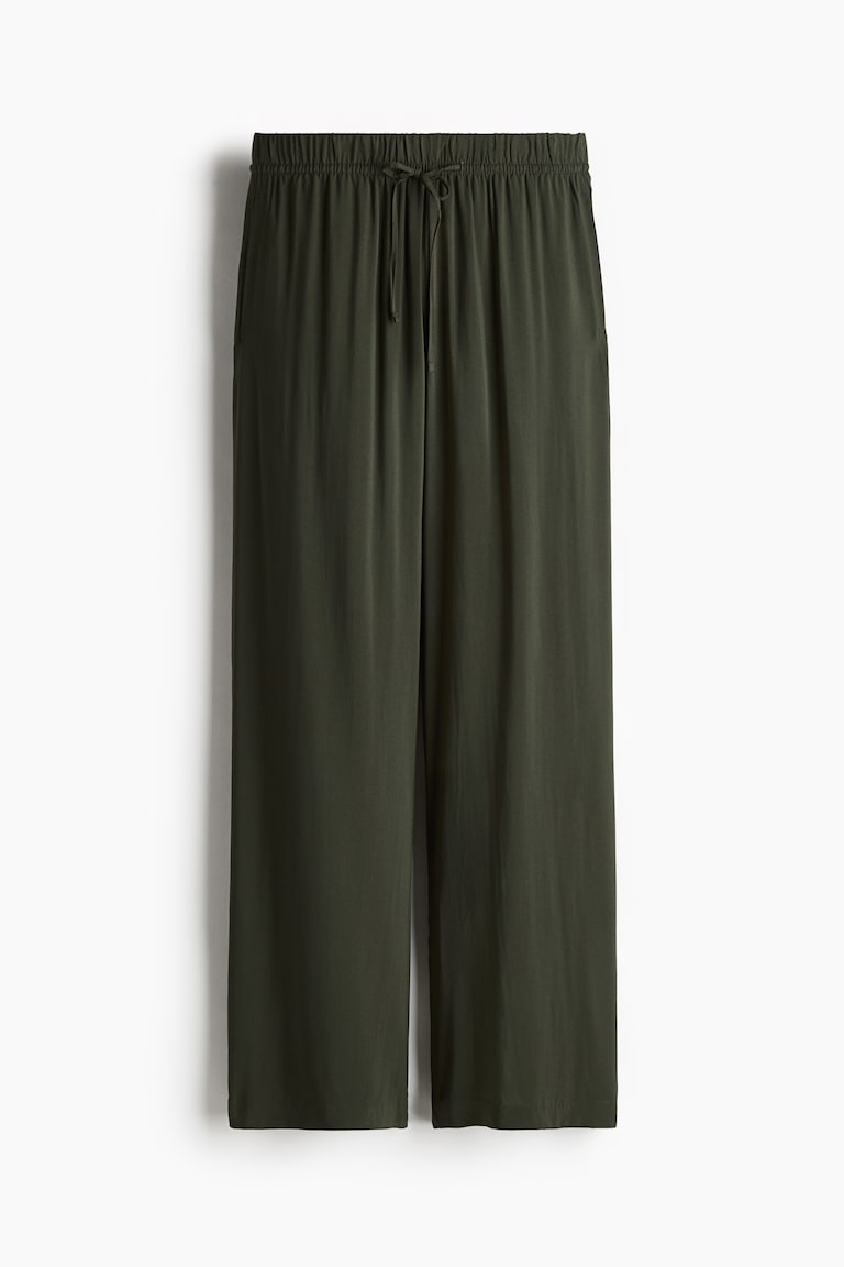 Wide-Cut Pull-On Pants
