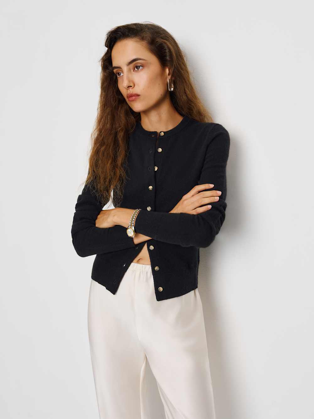 Farren Cashmere Crew Cardigan