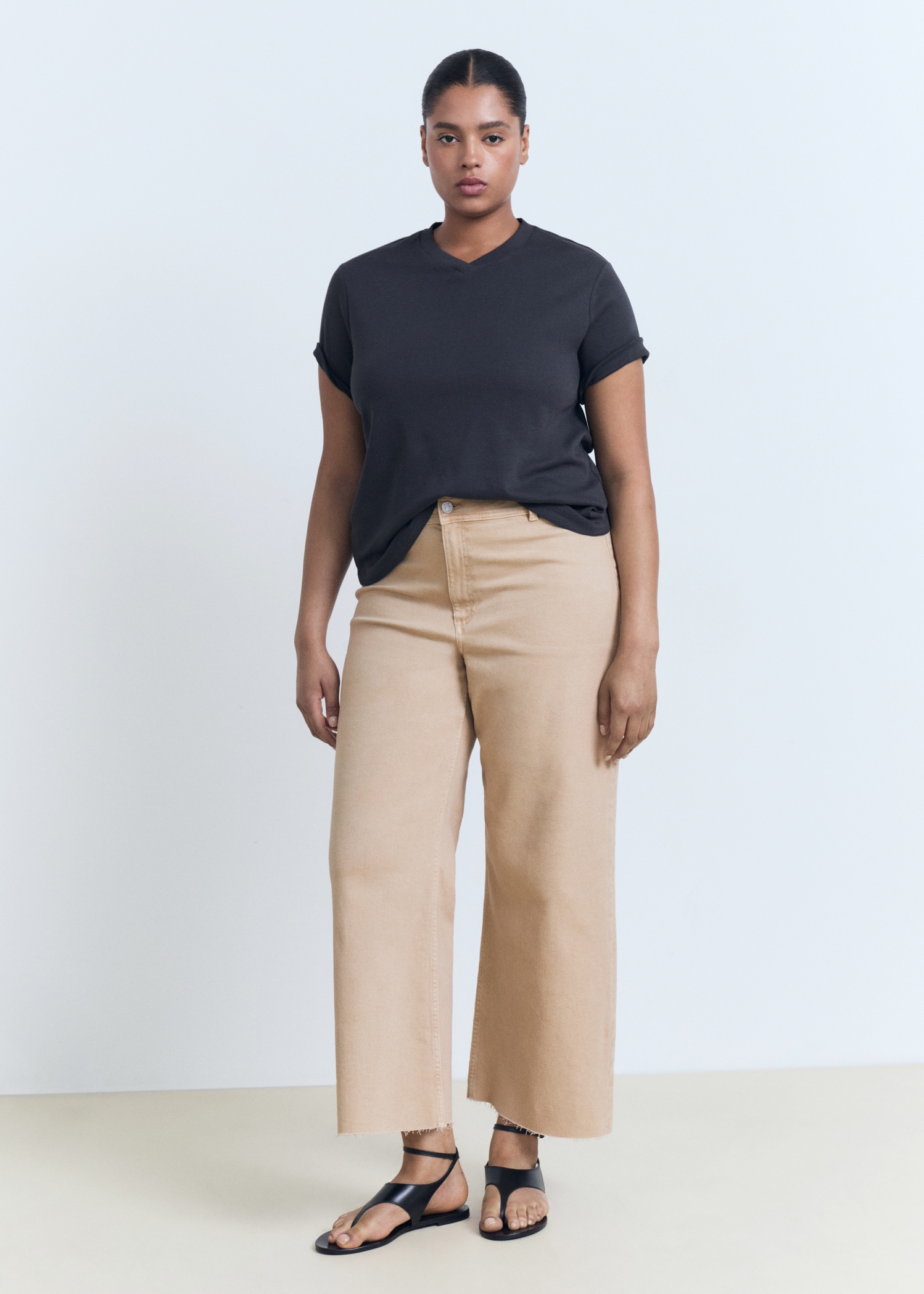 Catherin Culotte High-Rise Jeans - Women | Mango United Kingdom