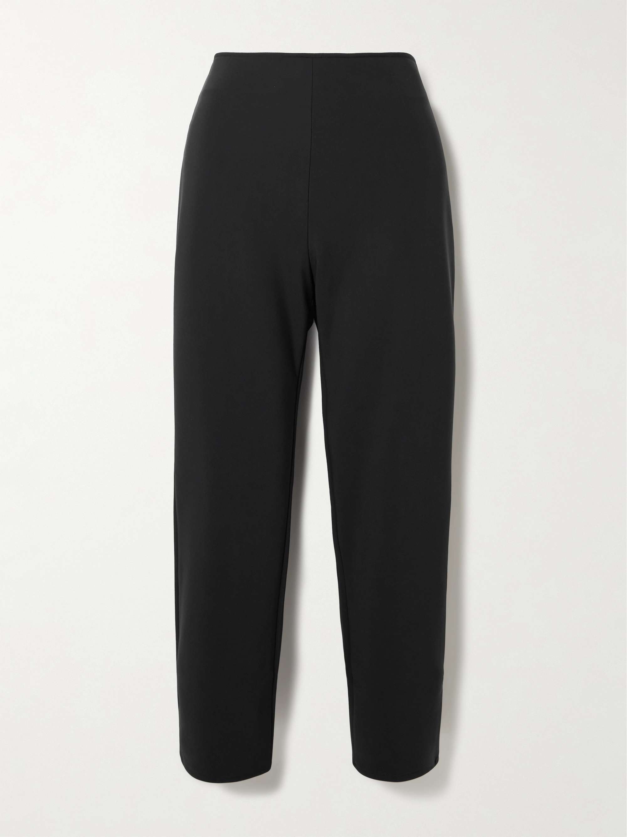 Cropped Stretch Recycled-Scuba Tapered Pants