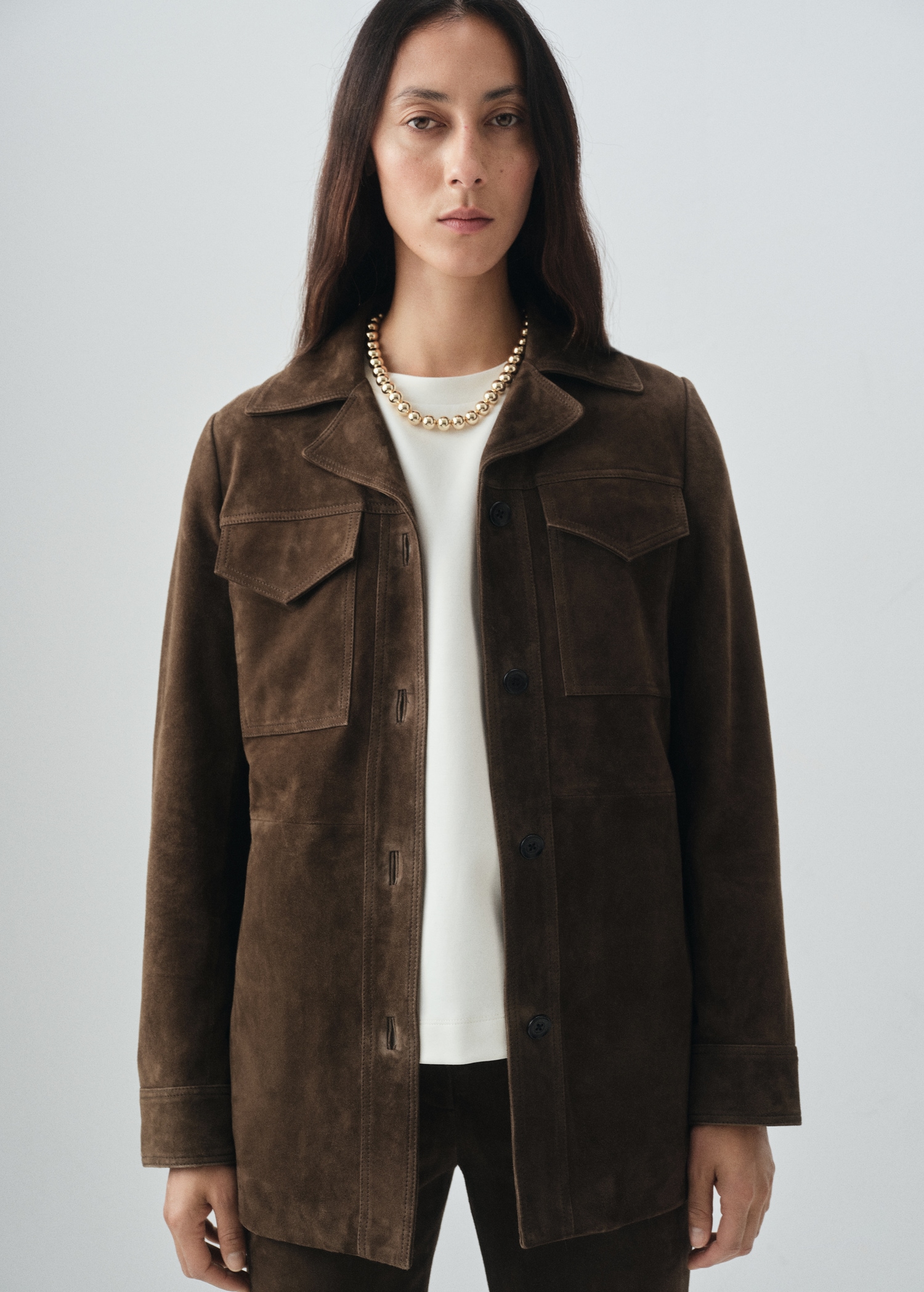100% Suede Jacket With Pockets - Women | Mango United Kingdom