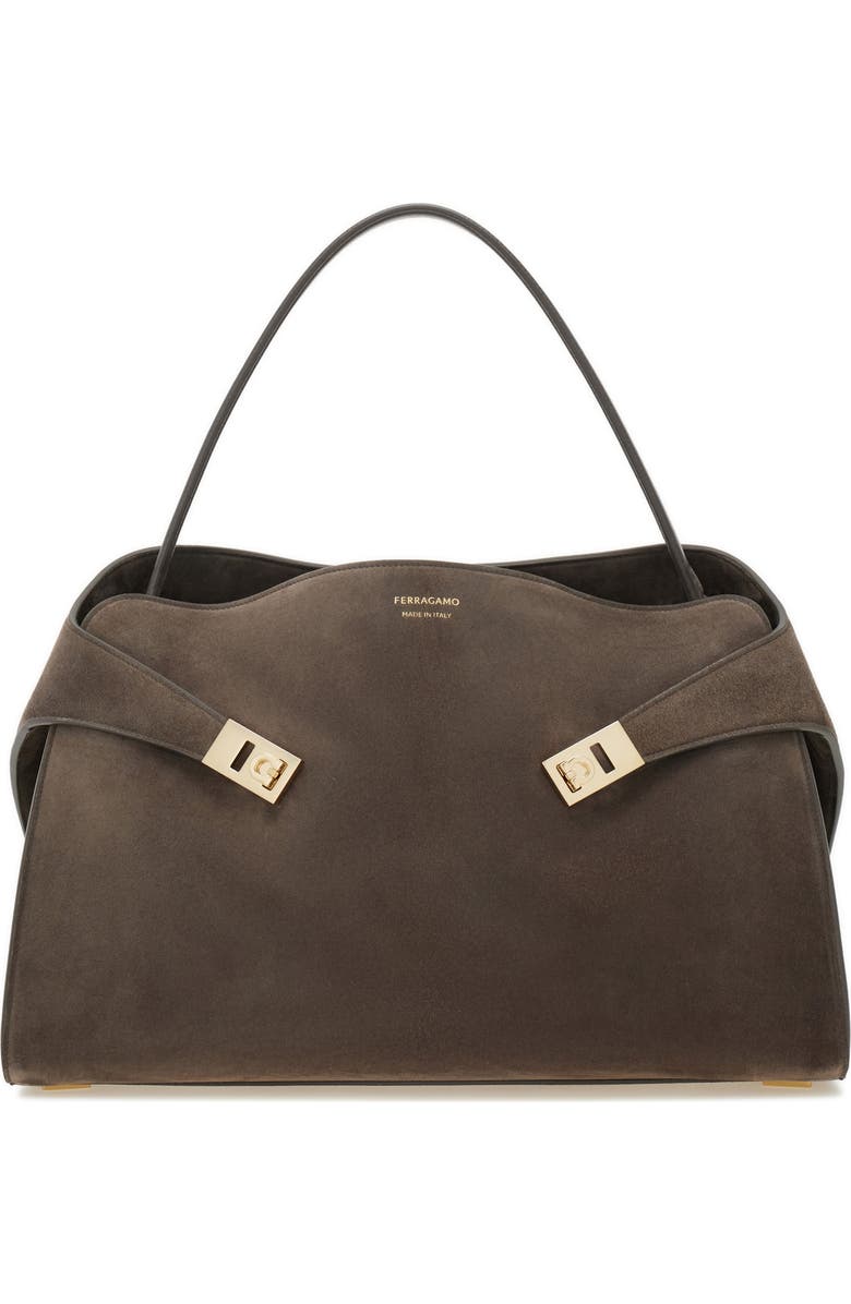 Medium Hug Suede Shoulder Bag