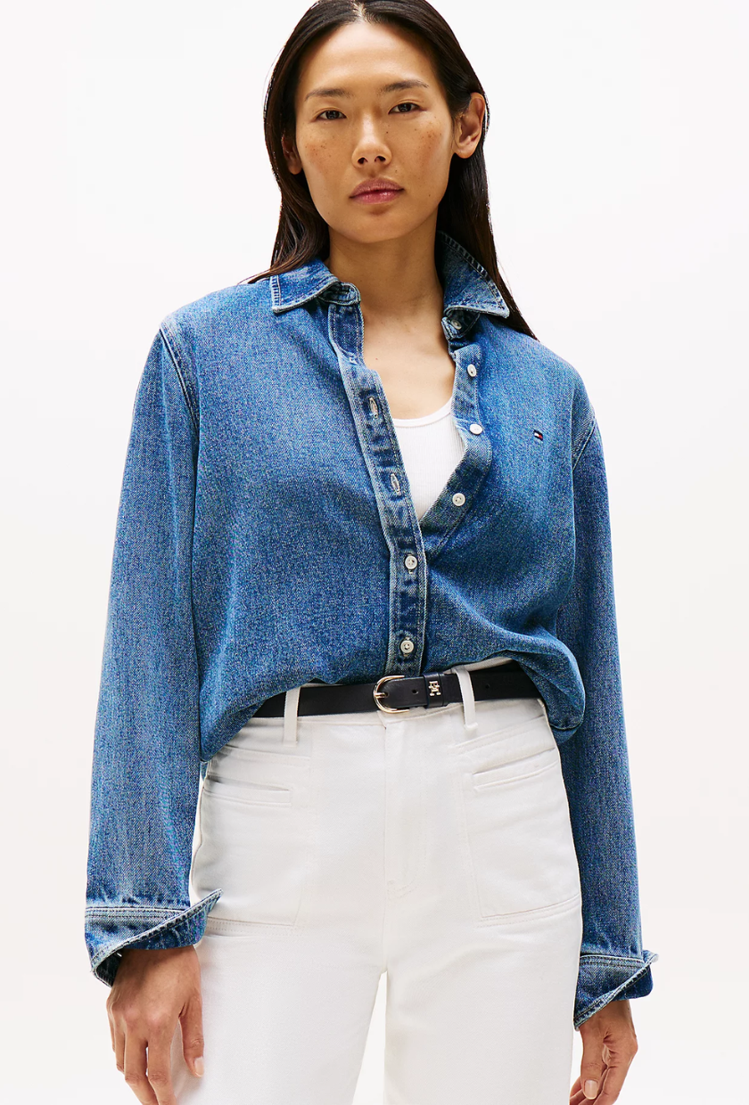 An image of a Tommy Hilfiger denim shirt.
