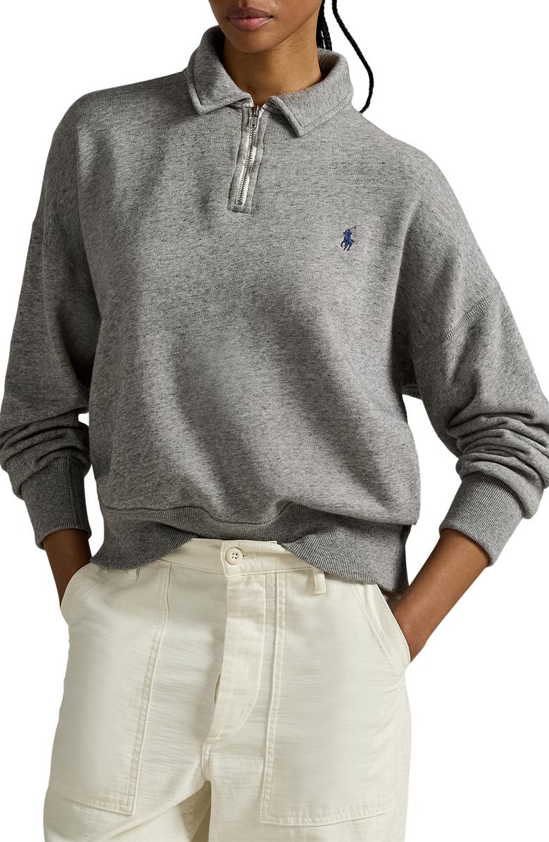French Terry Quarter Zip Sweatshirt