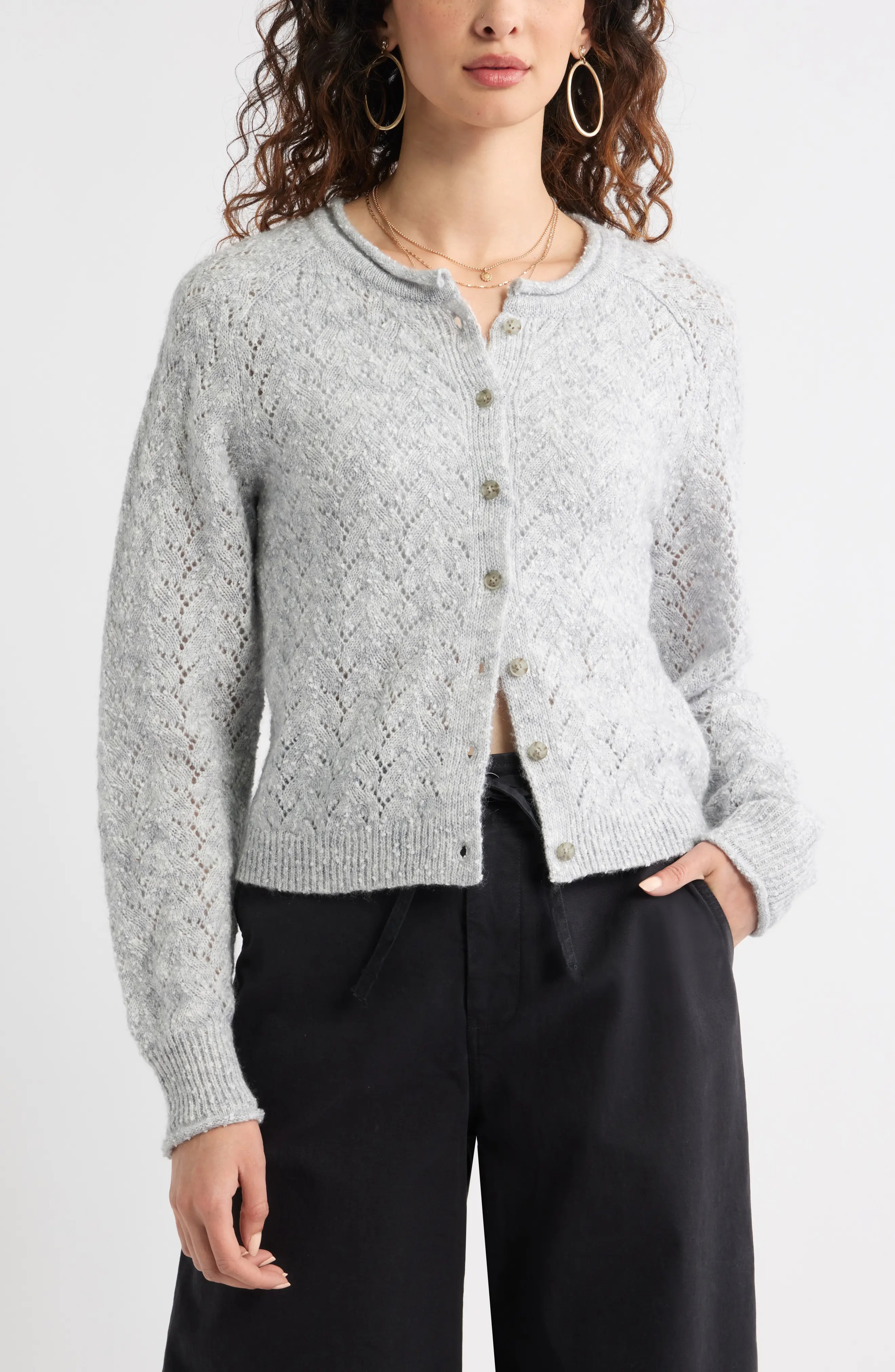Treasure & Bond, Nep Pointelle Cardigan