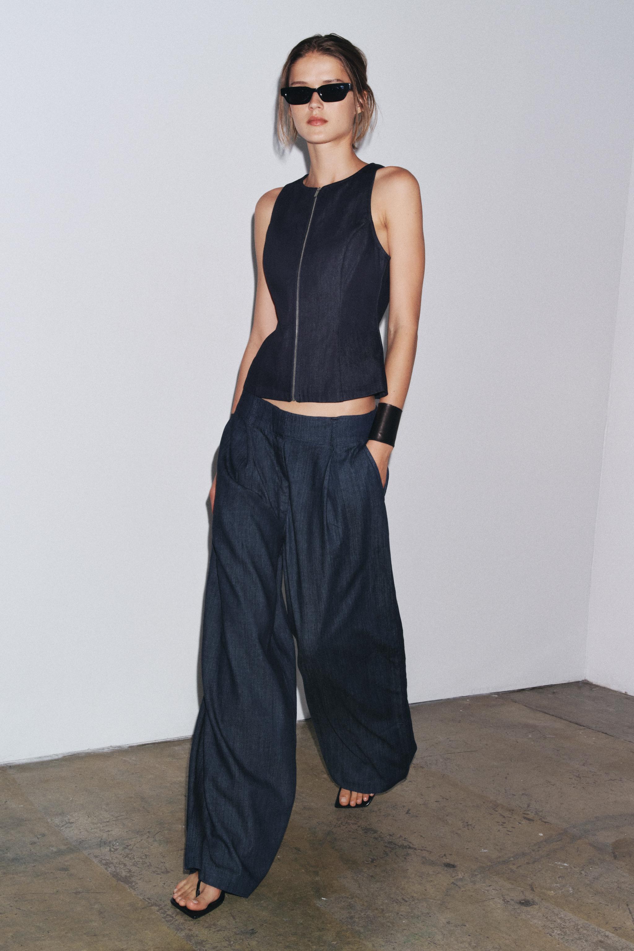 Zw Collection Denim Jogger Trousers