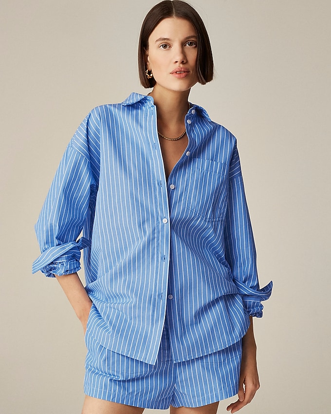 Étienne Oversized Shirt in Striped Cotton Poplin