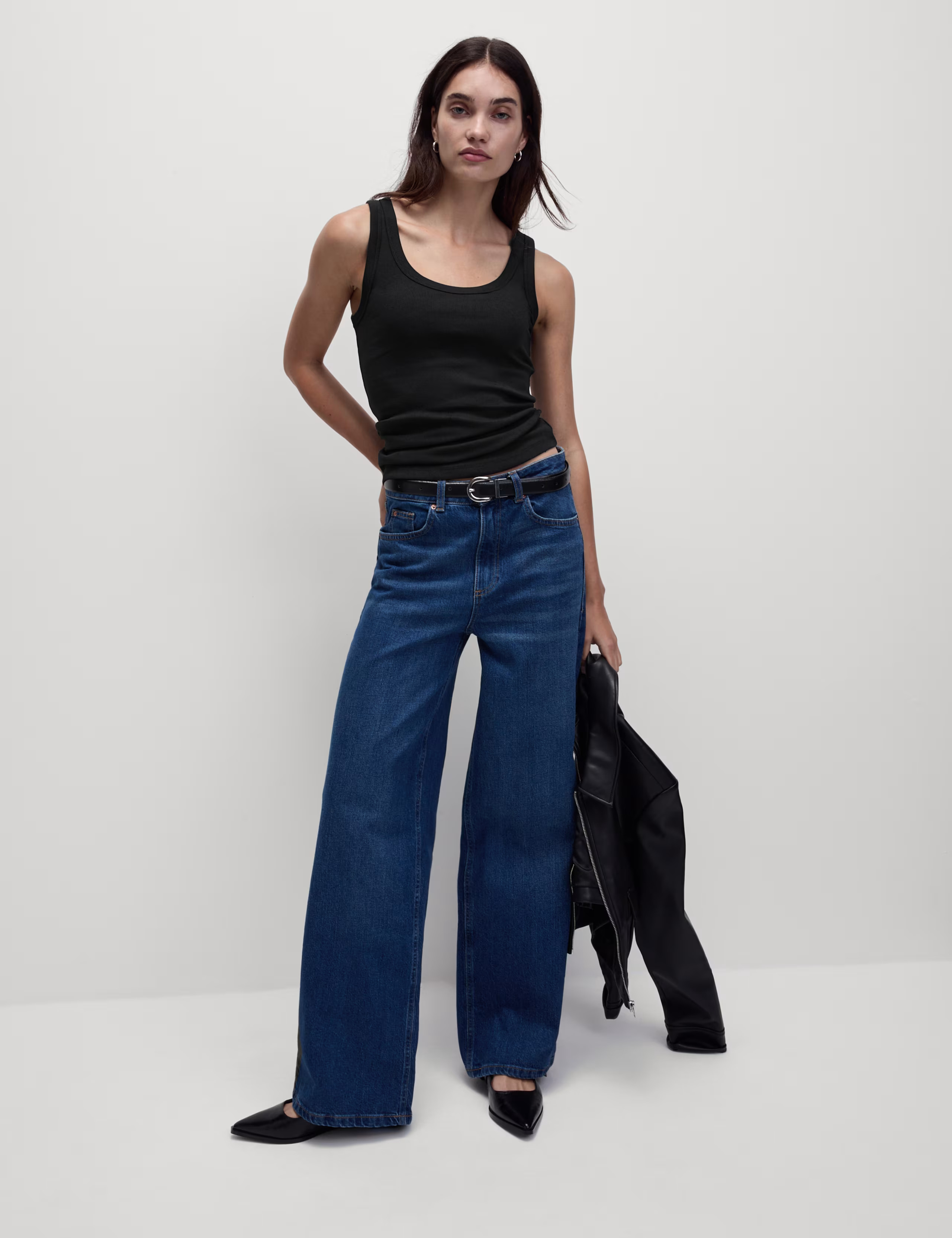 Cotton Rich Ribbed Slim Fit Vest Top