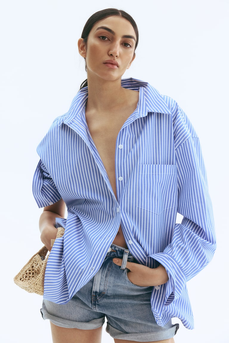 Oversized Cotton Poplin Shirt