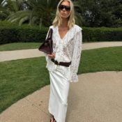Not Cotton, Not Linen—This Is the Pretty White Shirt Trend That Could Define Fall 2025