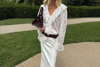 Not Cotton, Not Linen—This Is the Pretty White Shirt Trend That Could Define Fall 2025