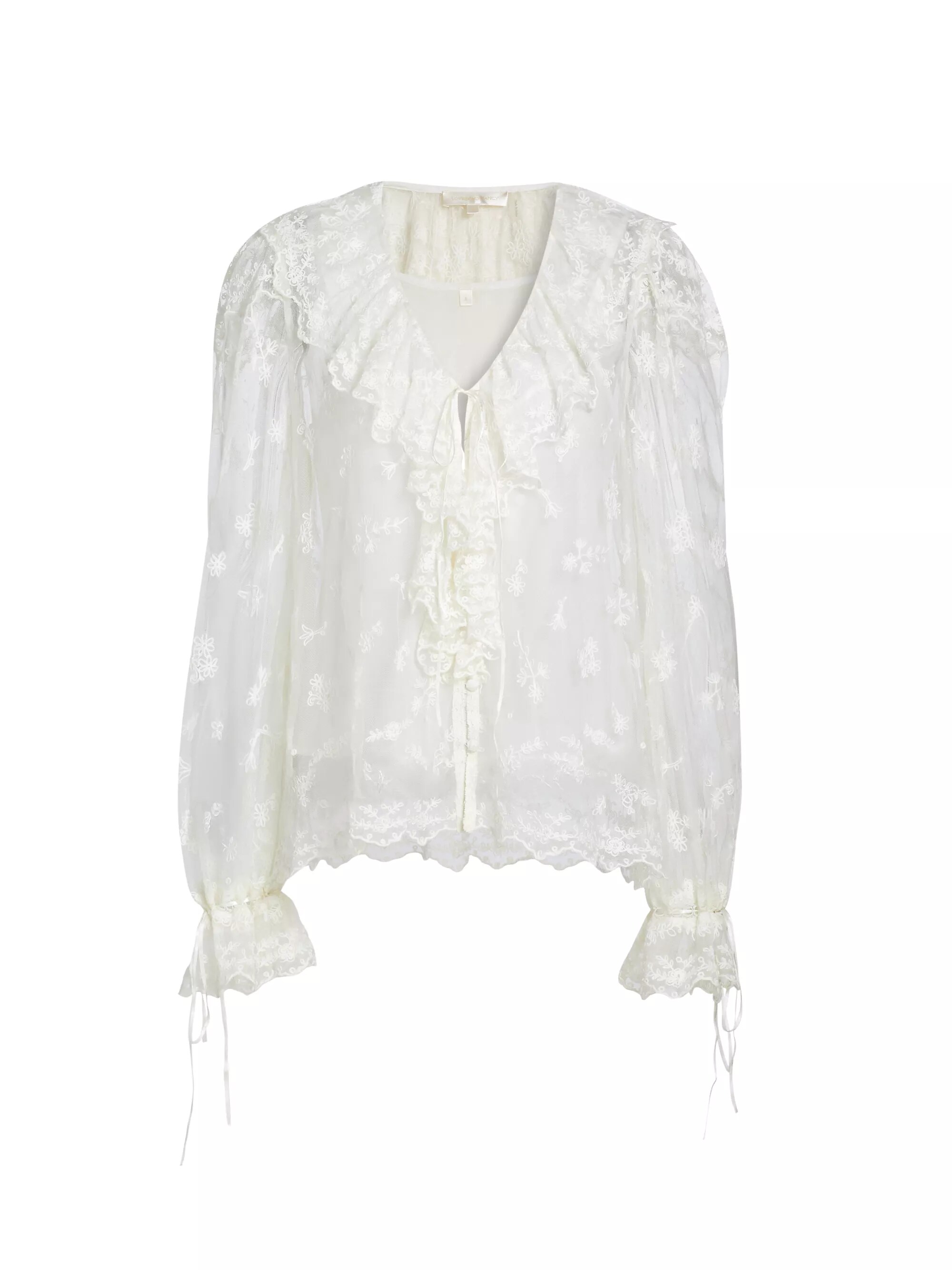 Aubrenna Floral Semi-Sheer Top