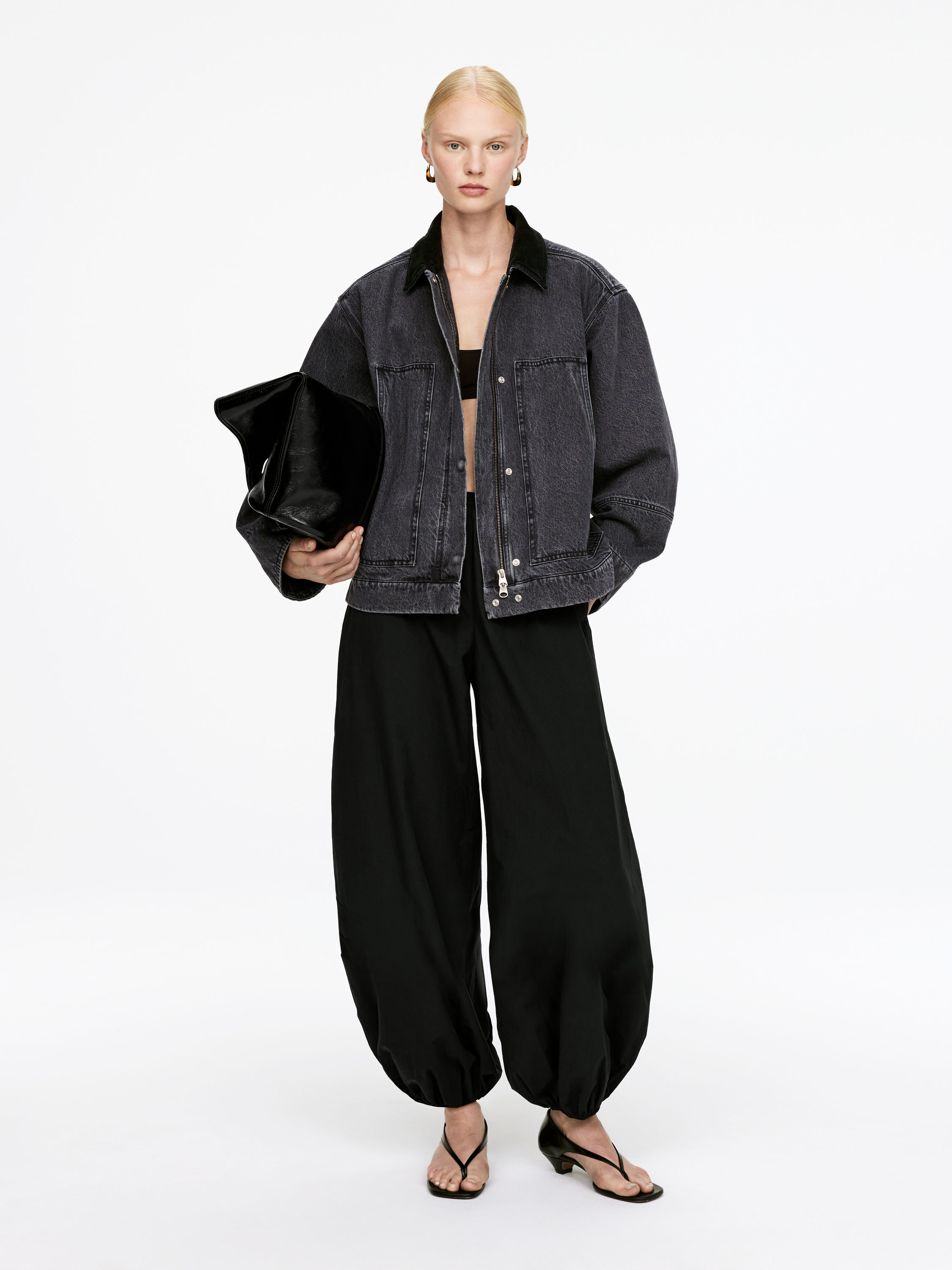 Cotton Canvas Jacket – Washed Grey – Women – Arket Gb