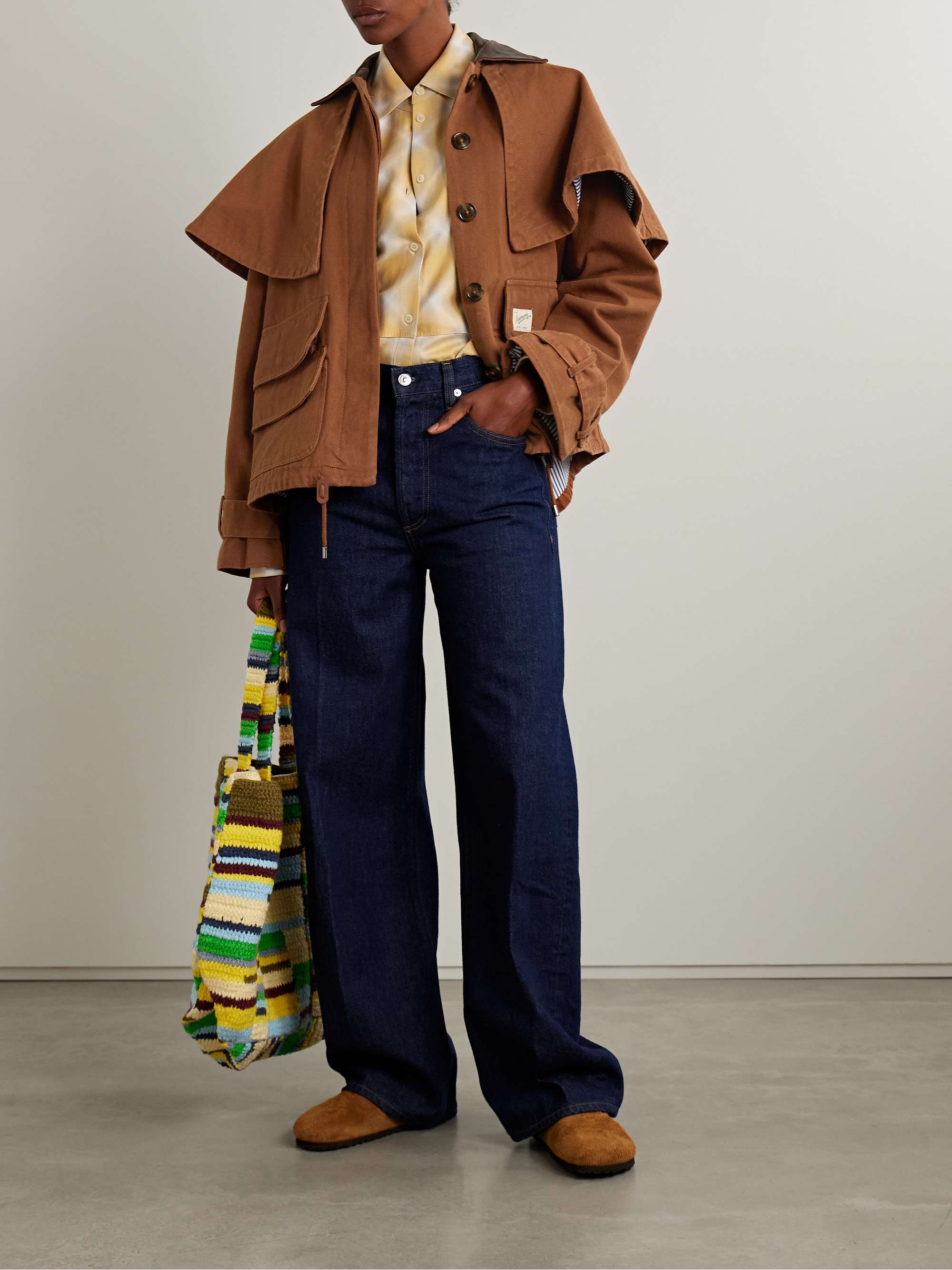 Carolyn Cape-Effect Cotton-Canvas Jacket