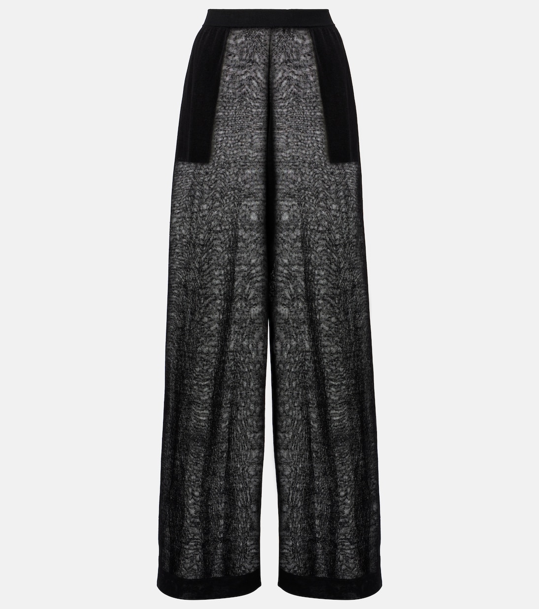 Sheer Linen and Silk Wide-Leg Pants