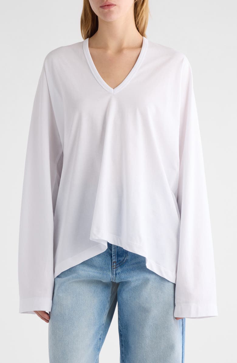 Hena V-Neck Long Sleeve Cotton T-Shirt