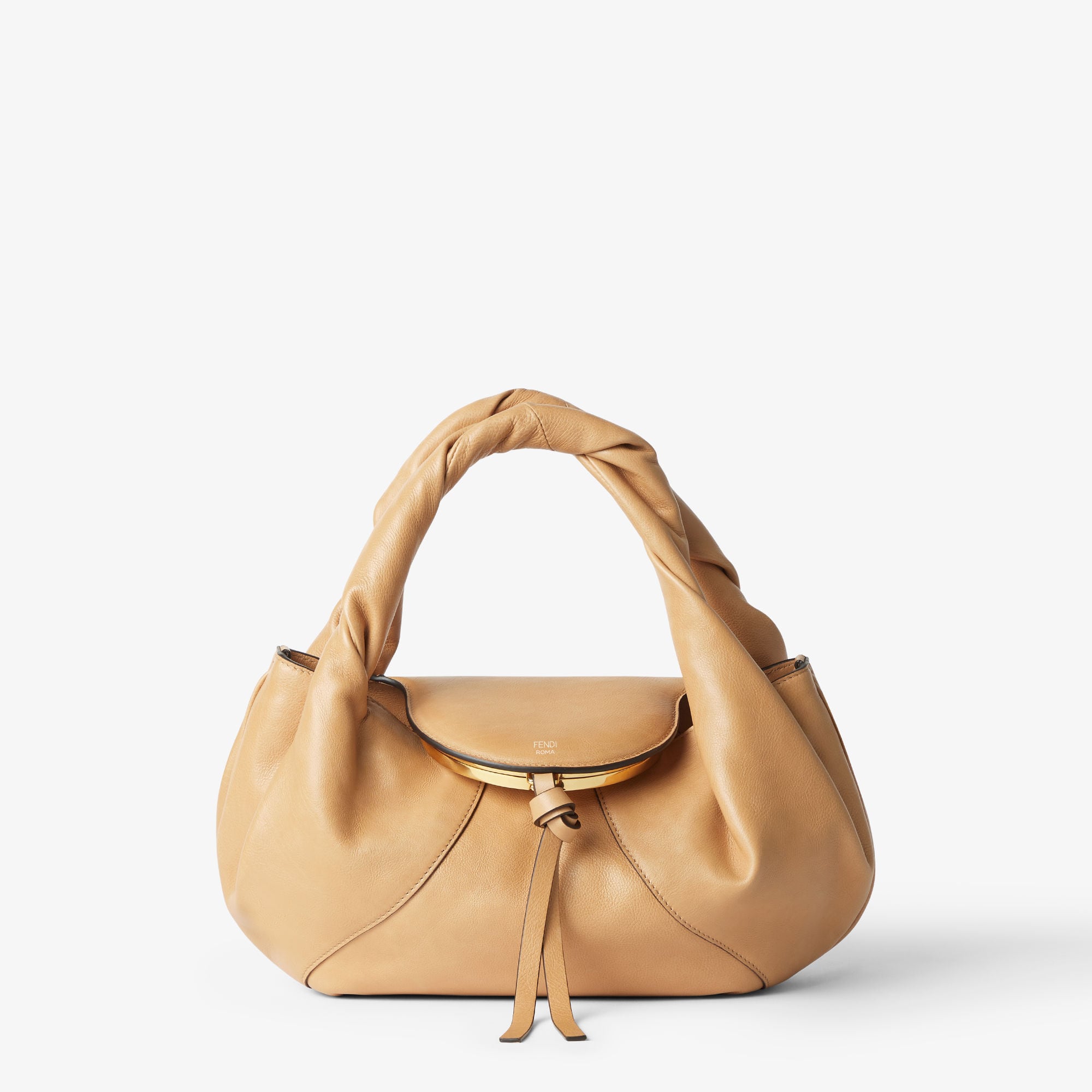 Fendi Spy Smallbeige Leather Bag