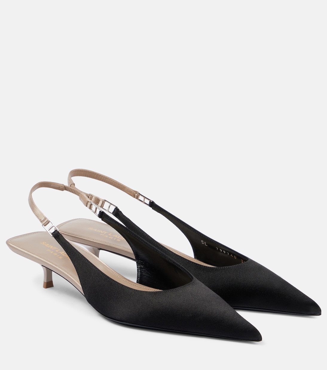 Cherish 30 Satin Cr&amp;ecirc;pe Slingback Pumps