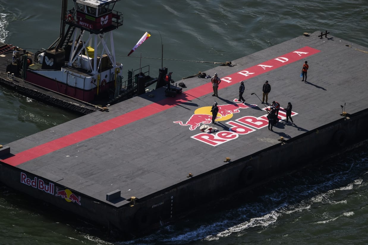 Sean MacCormac Became the First Person to Skysurf the San Francisco Bay Bridge — And He Did It Wearing Prada