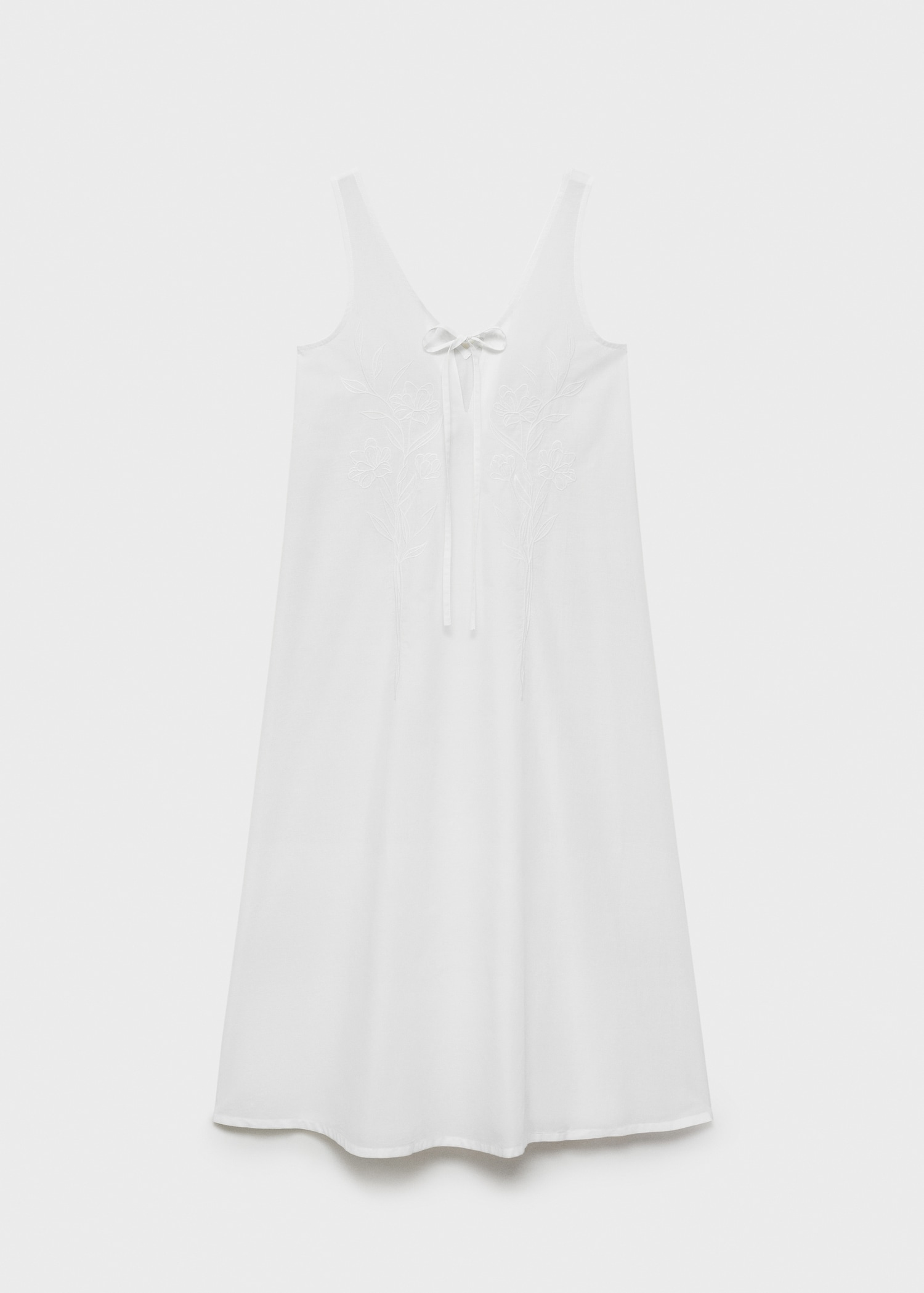 Embroidered Cotton Nightgown - Women | Mango Usa