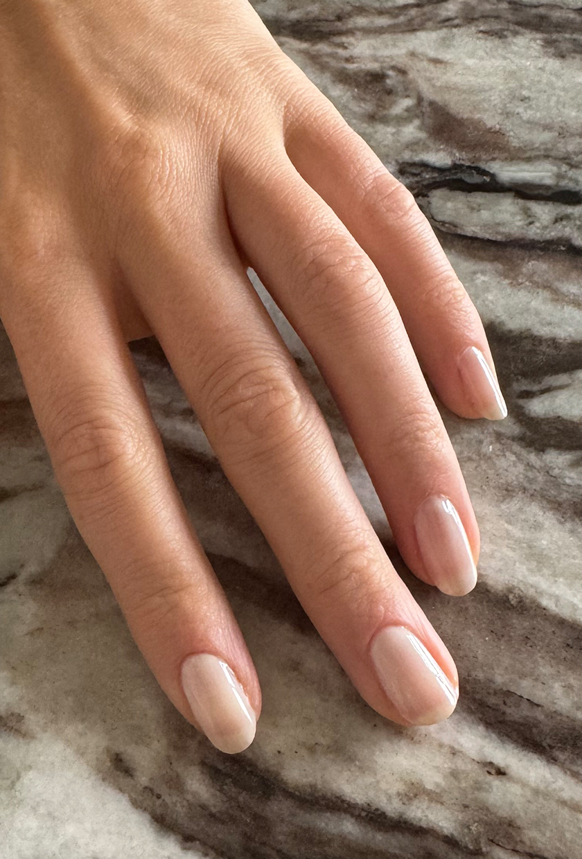 Three coats of Essie Allure nail polish