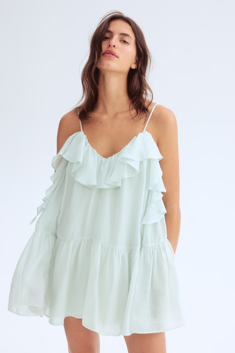 Flounced Organza Dress