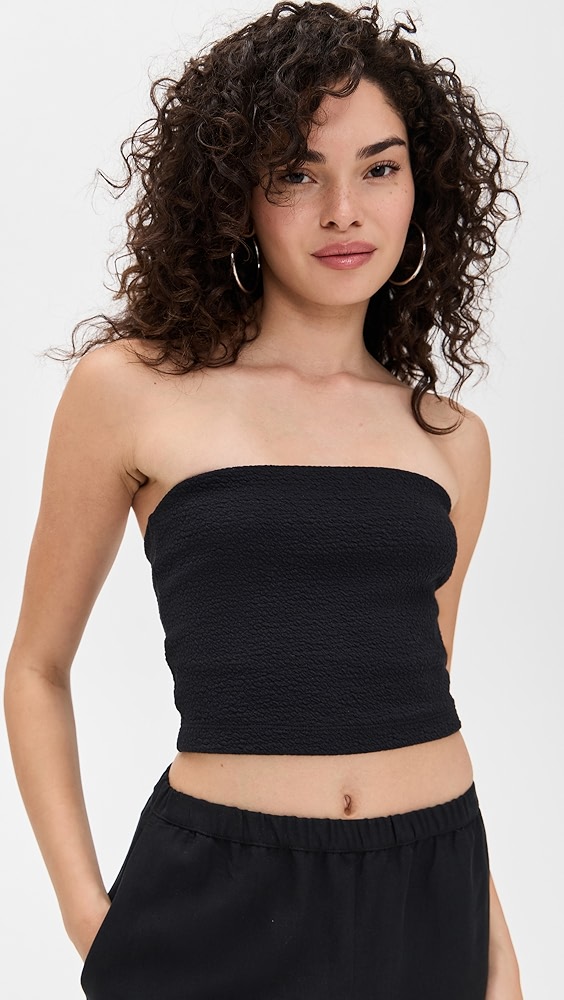 Enza Costa Jaquard Bandeau Top