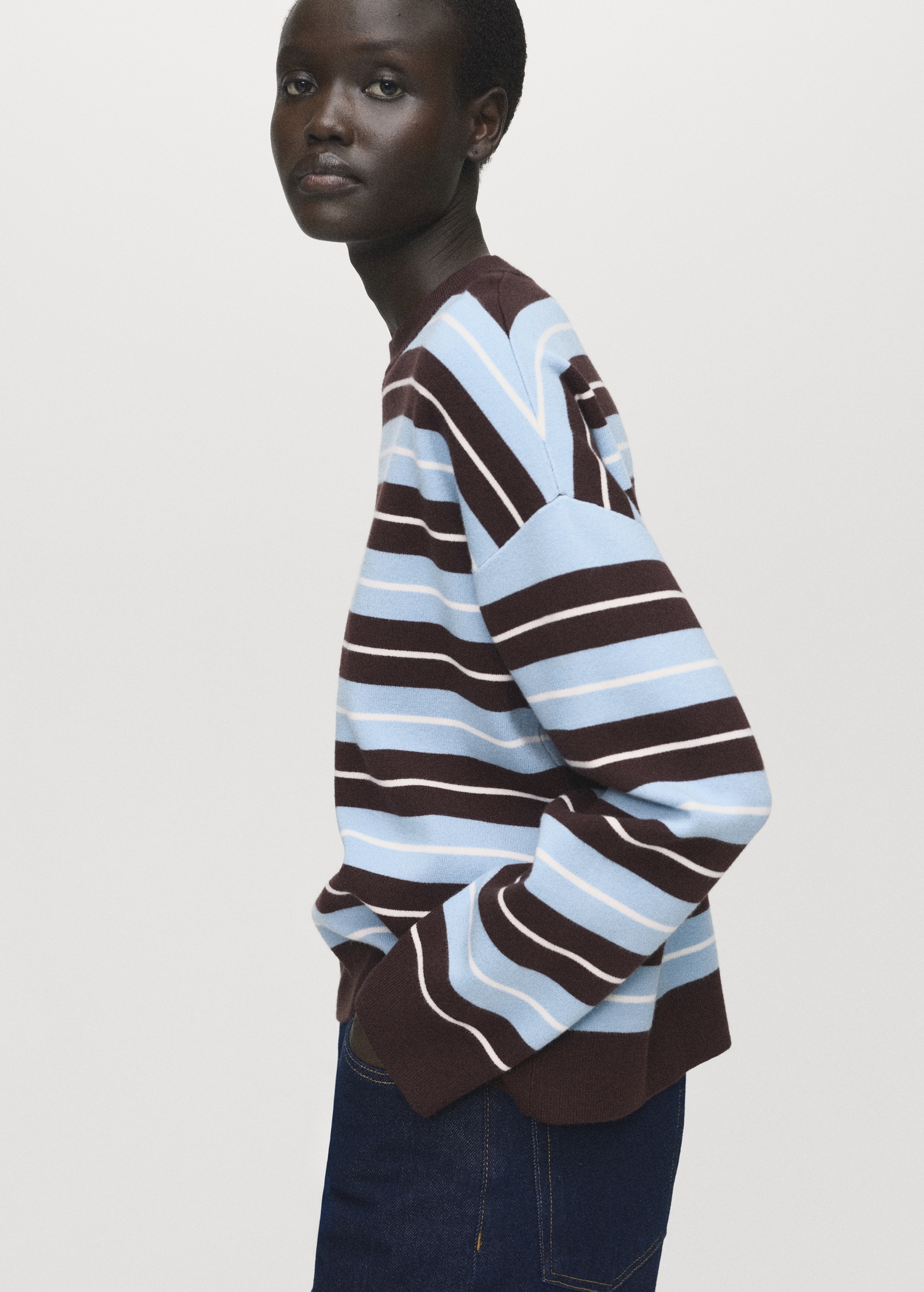 Oversized Striped Sweater - Women | Mango Usa