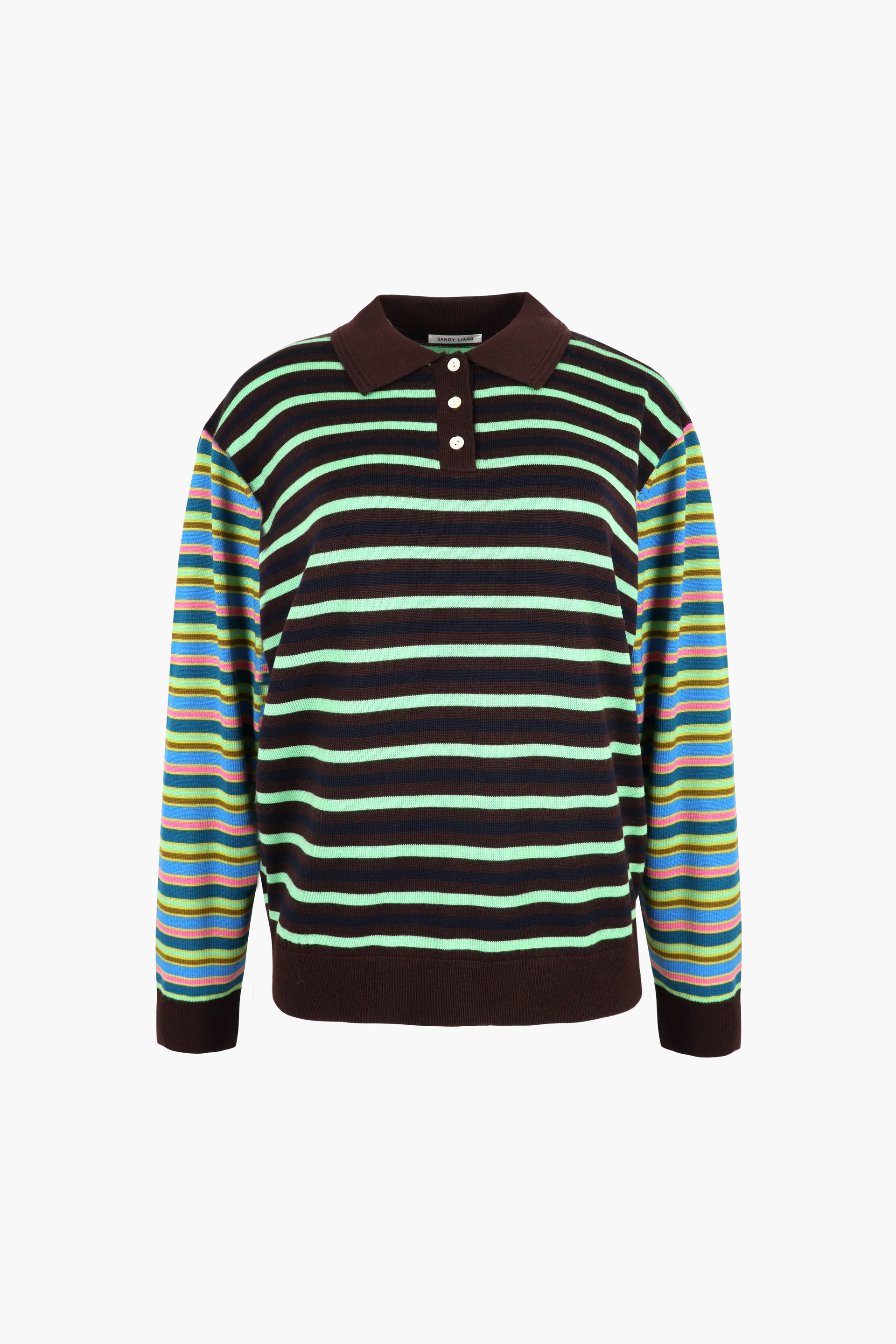 Woods Sweater in Pre-K Olive Stripe