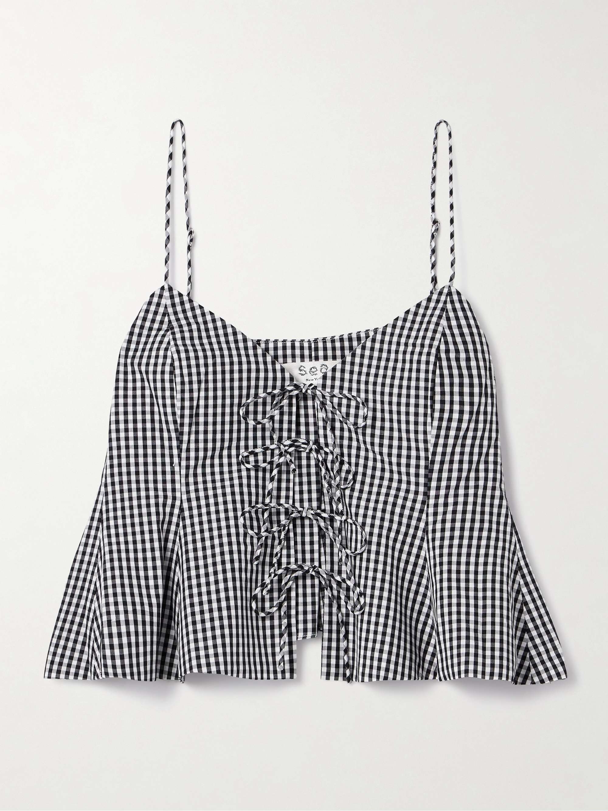 Neci Gingham Cotton-Poplin Camisole