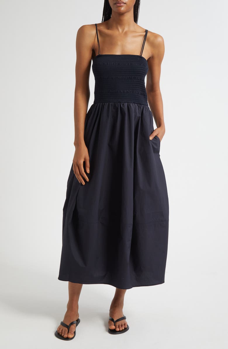 Lotta Smocked Cotton Midi Dress