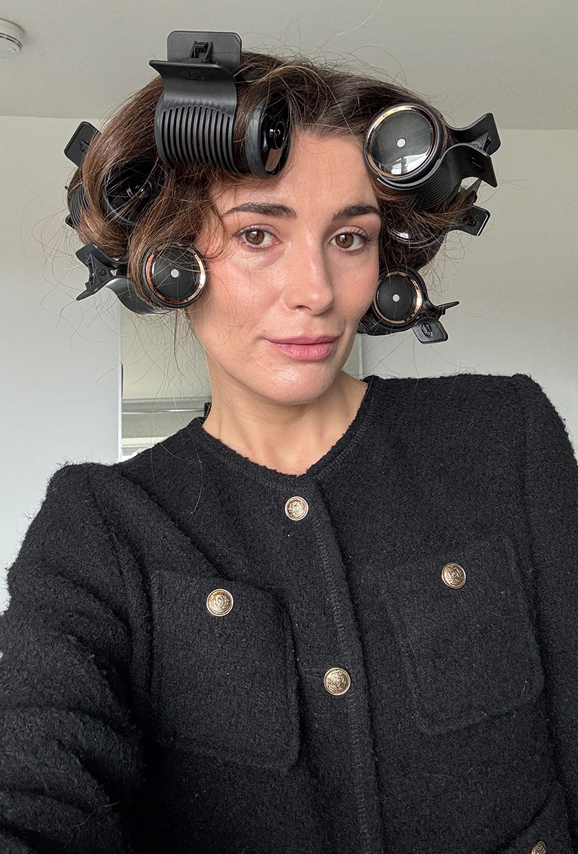 Eleanor with the T3 Hair Rollers in her hair