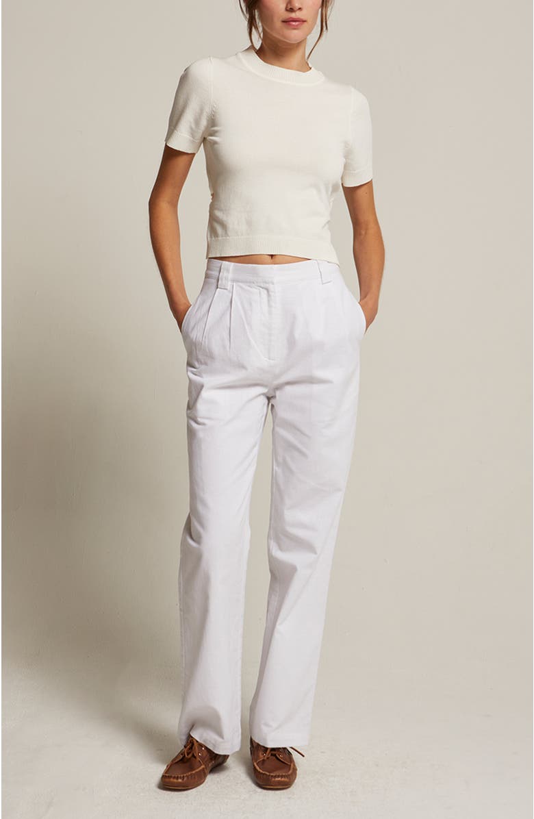Straight Leg Linen Trousers