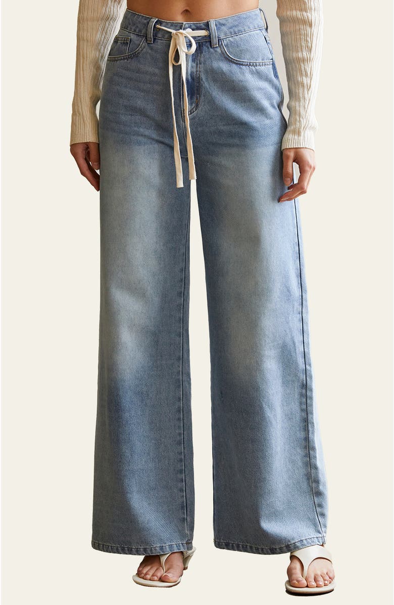 Front Tie Denim Pants