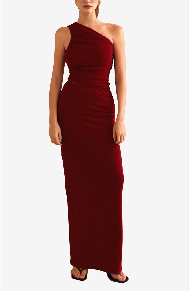 One Shoulder Knit Top & Skirt Set