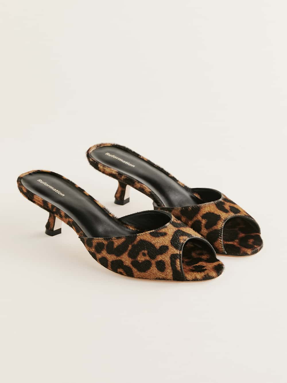 Winnie Peep Toe Heeled Mule