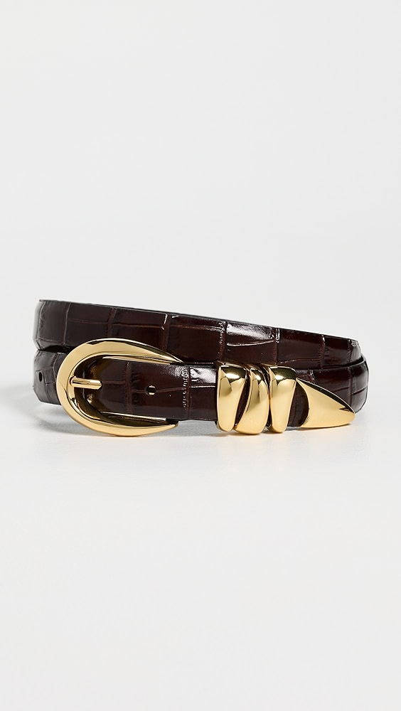 Madewell Triple Keeper Belt: Croco