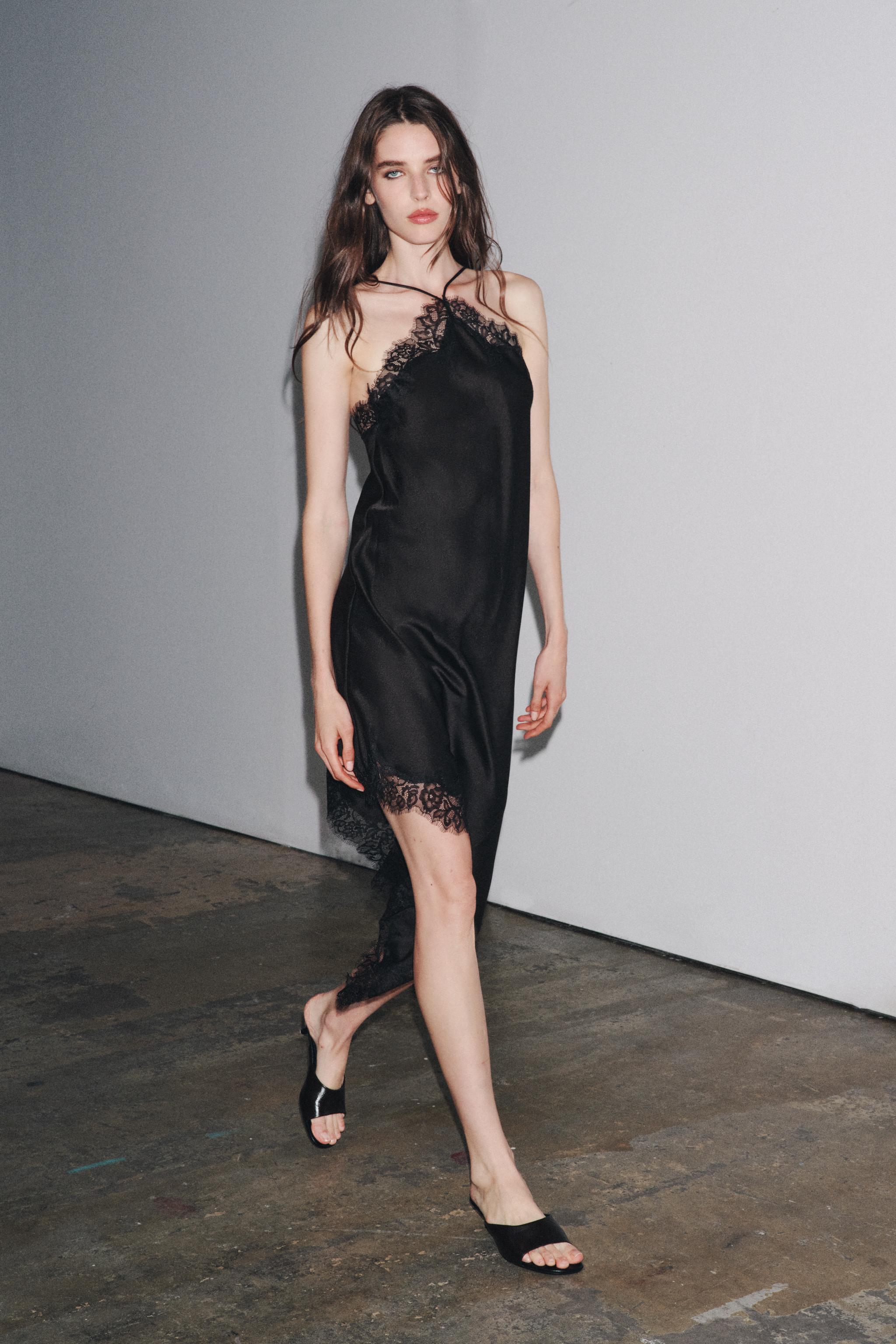 Zw Collection Satin Lace Dress