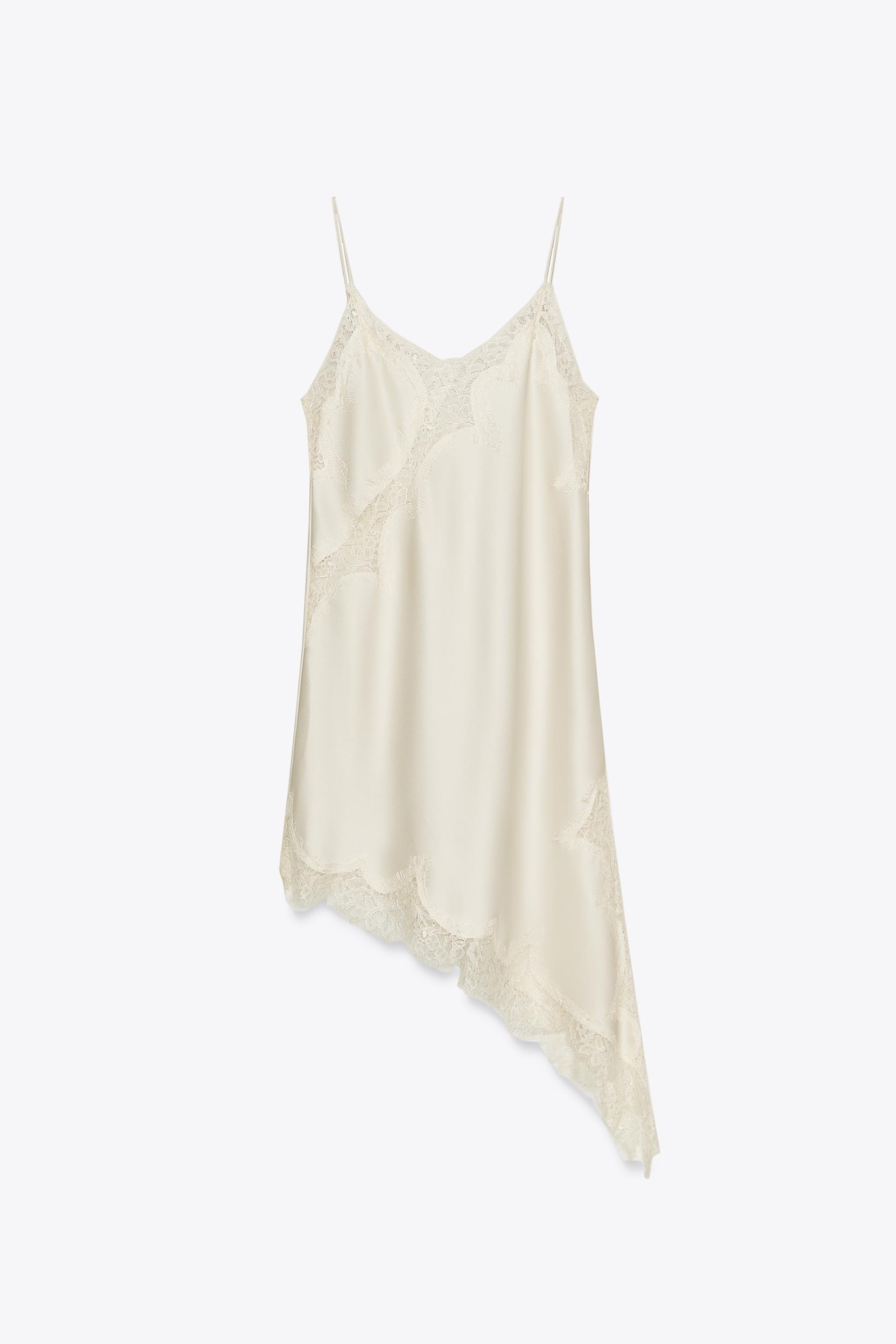 Zw Collection Asymmetric Lace Dress